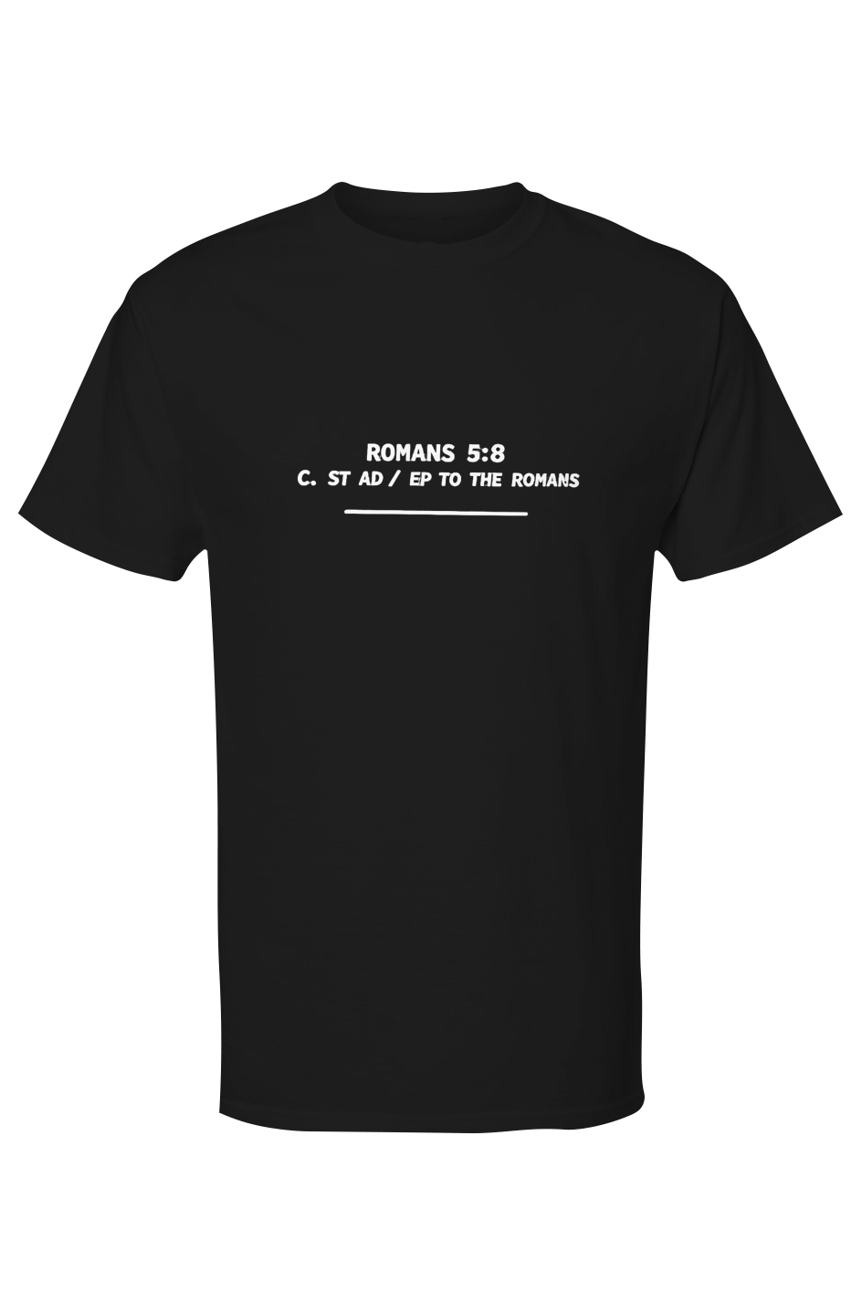 Romans 5:8 Mens Gold Soft Touch Tshirt