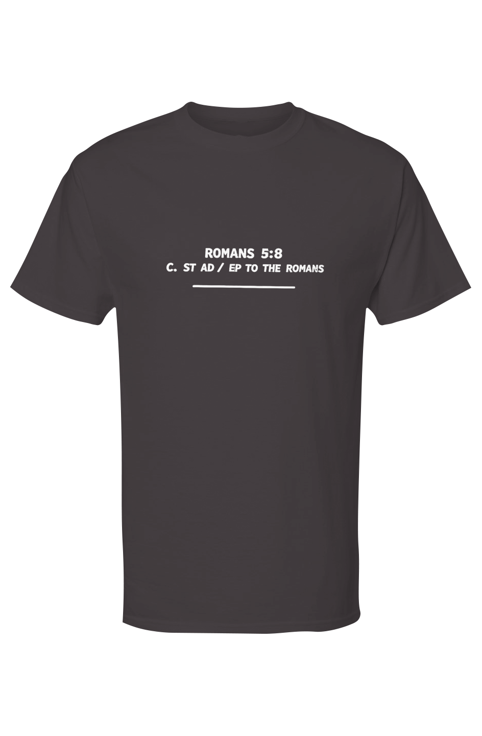 Romans 5:8 Mens Gold Soft Touch Tshirt