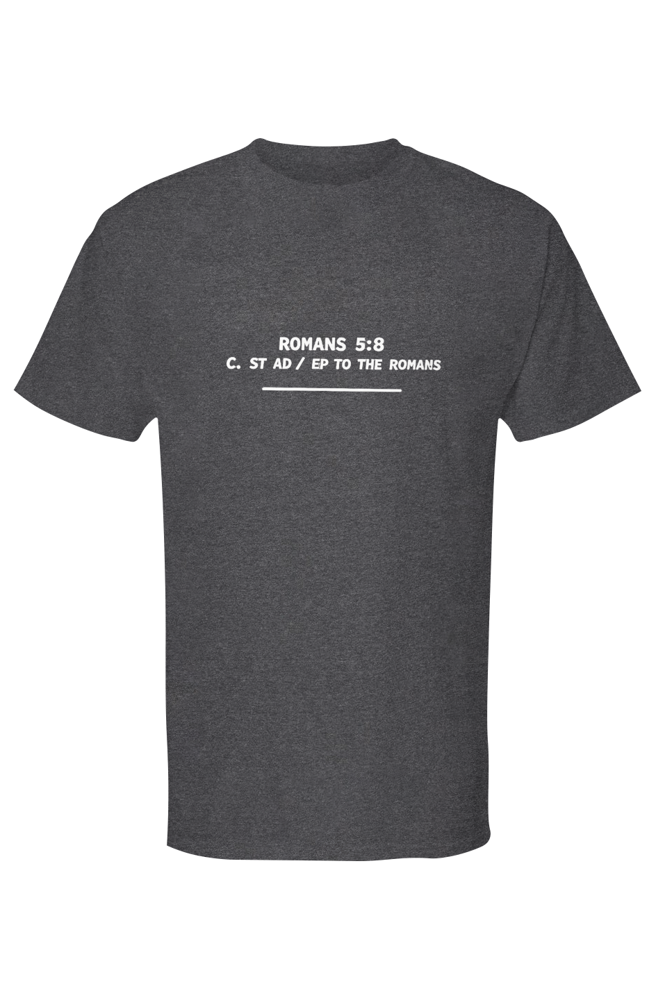 Romans 5:8 Mens Gold Soft Touch Tshirt