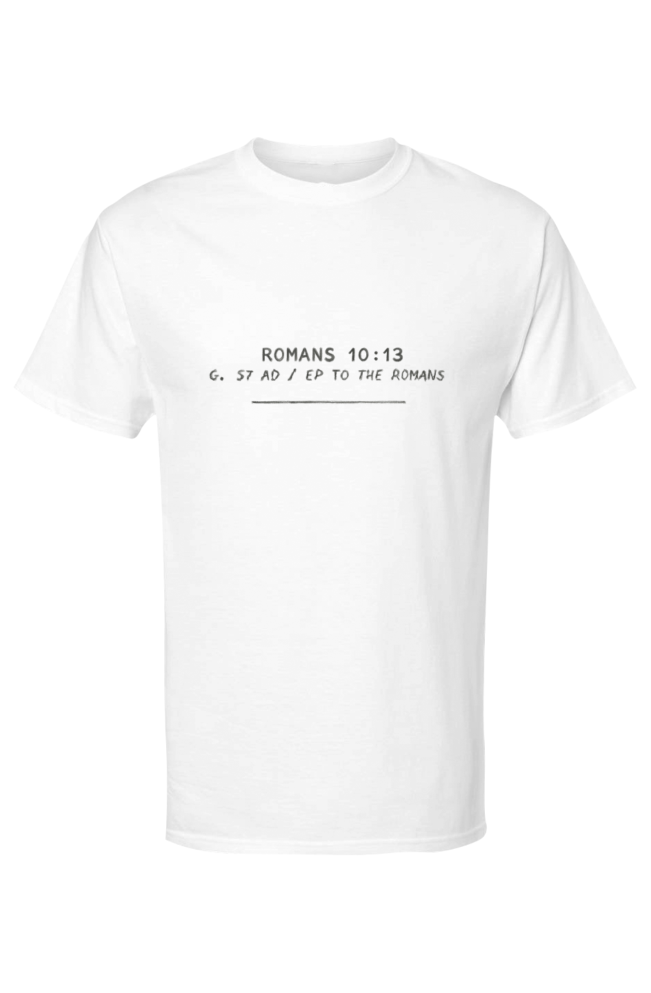 Romans 10:13 Mens Gold Soft Touch Tshirt