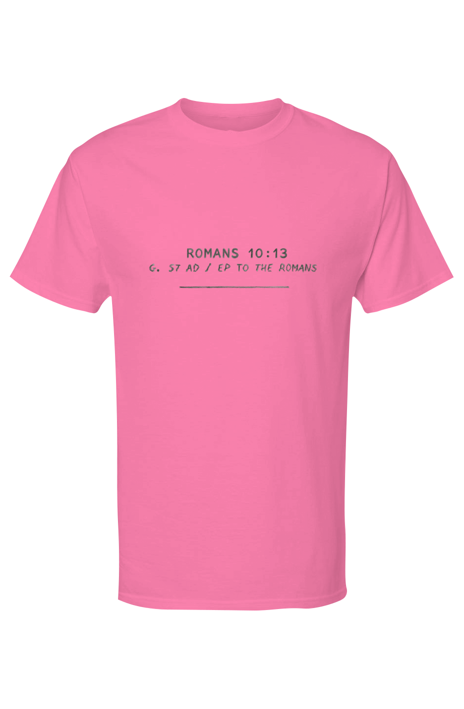 Romans 10:13 Mens Gold Soft Touch Tshirt