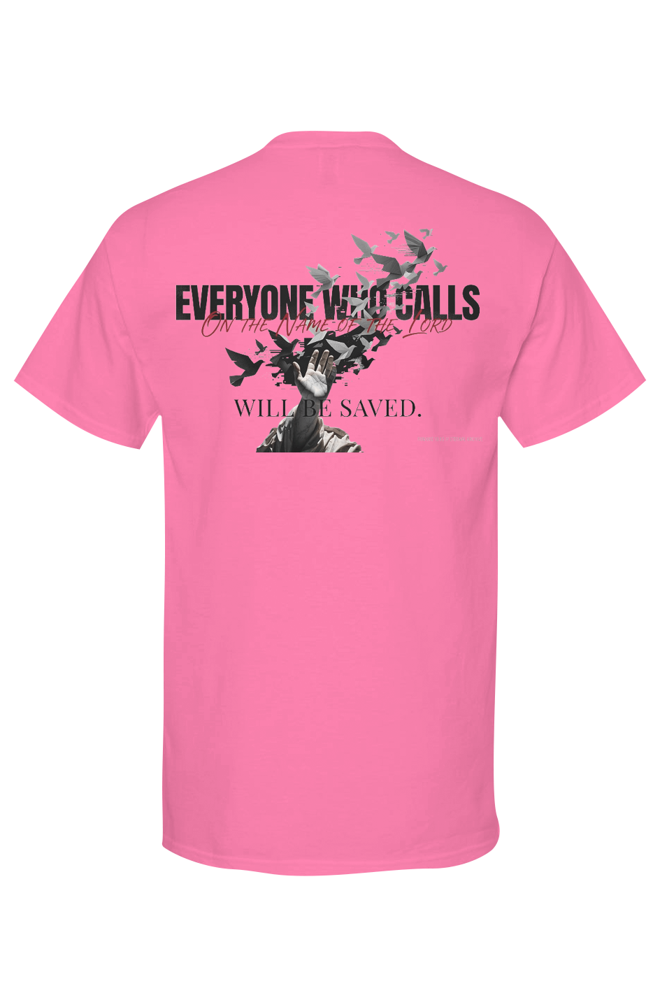 Romans 10:13 Mens Gold Soft Touch Tshirt