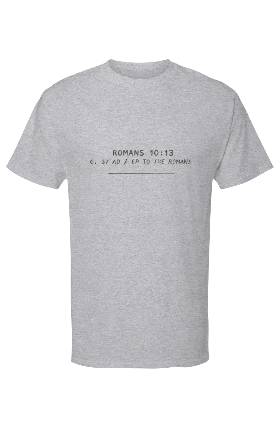 Romans 10:13 Mens Gold Soft Touch Tshirt