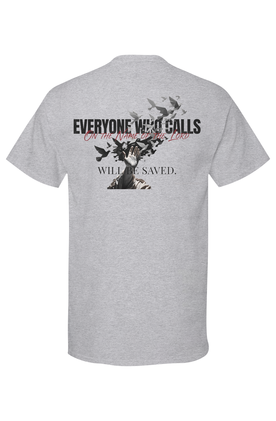 Romans 10:13 Mens Gold Soft Touch Tshirt