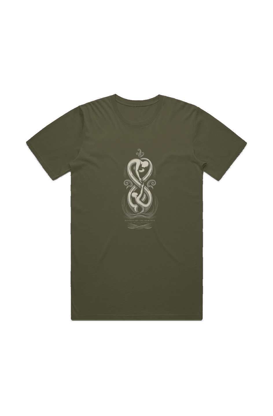 Blessed Are The Merciful MENS STAPLE FADED TEE