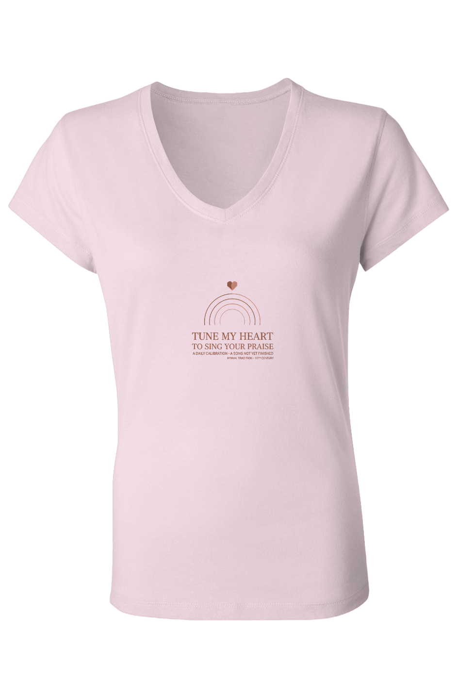 Tune My Heart Ladies Jersey V Neck T Shirt