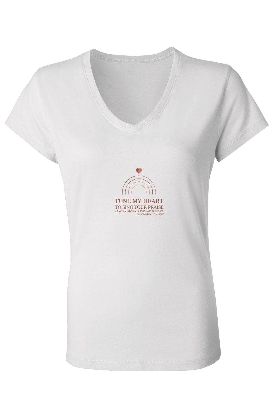 Tune My Heart Ladies Jersey V Neck T Shirt