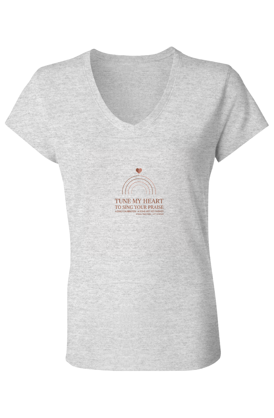 Tune My Heart Ladies Jersey V Neck T Shirt