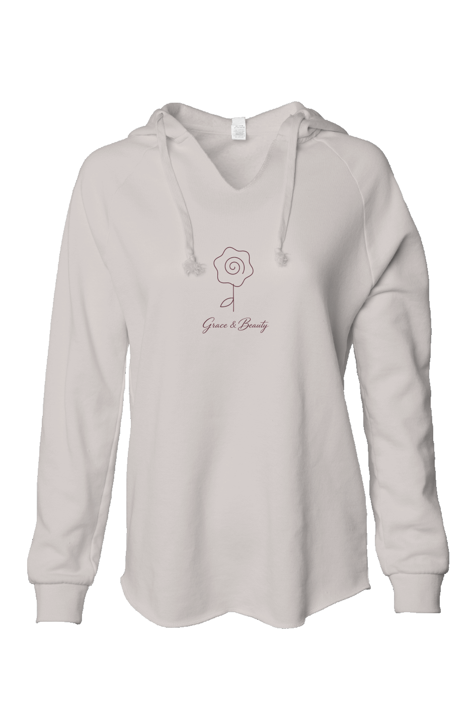 Grace and Beauty Womens Lightweight Wash Hooded Sweatshirt