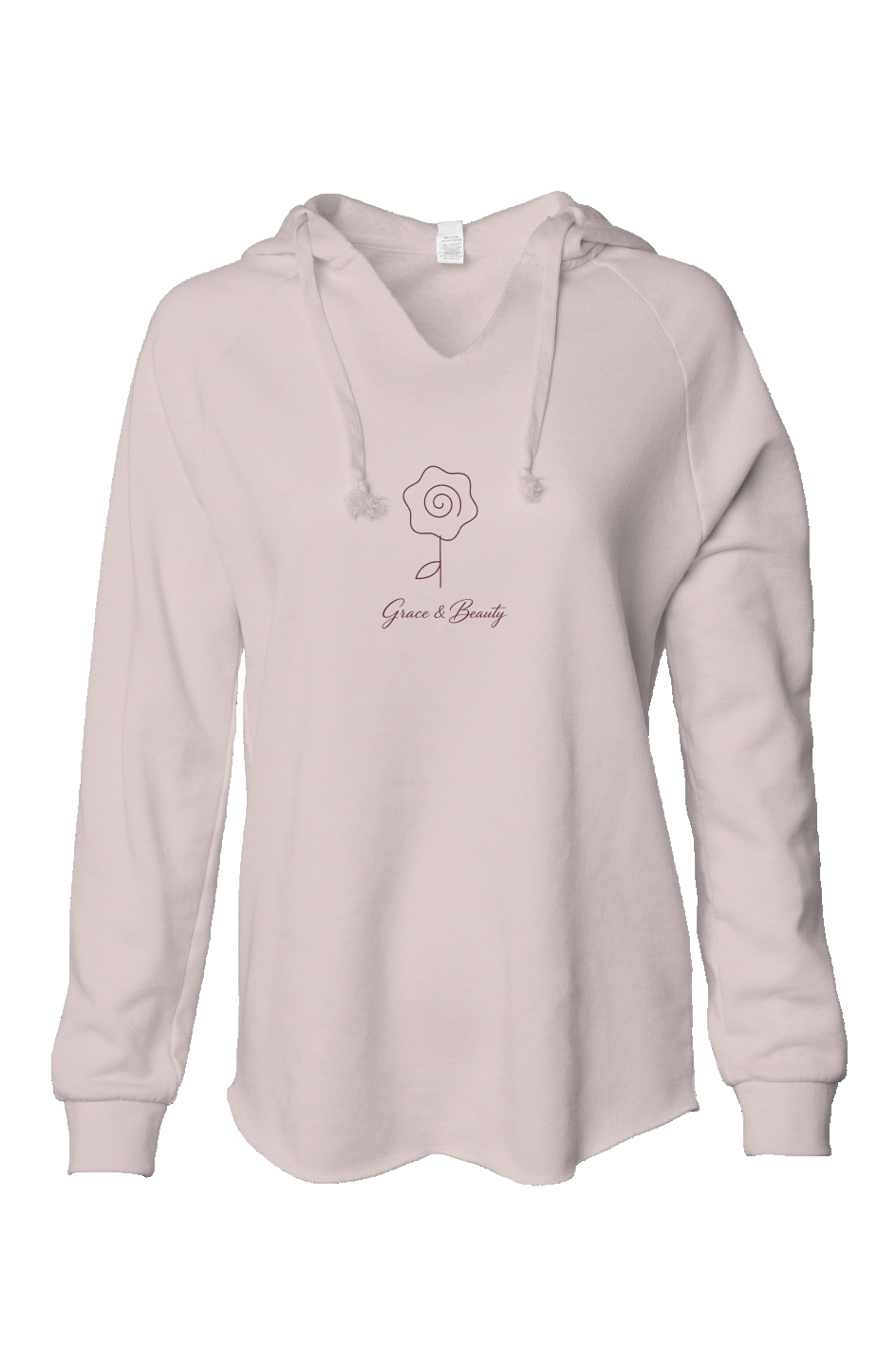 Grace and Beauty Womens Lightweight Wash Hooded Sweatshirt