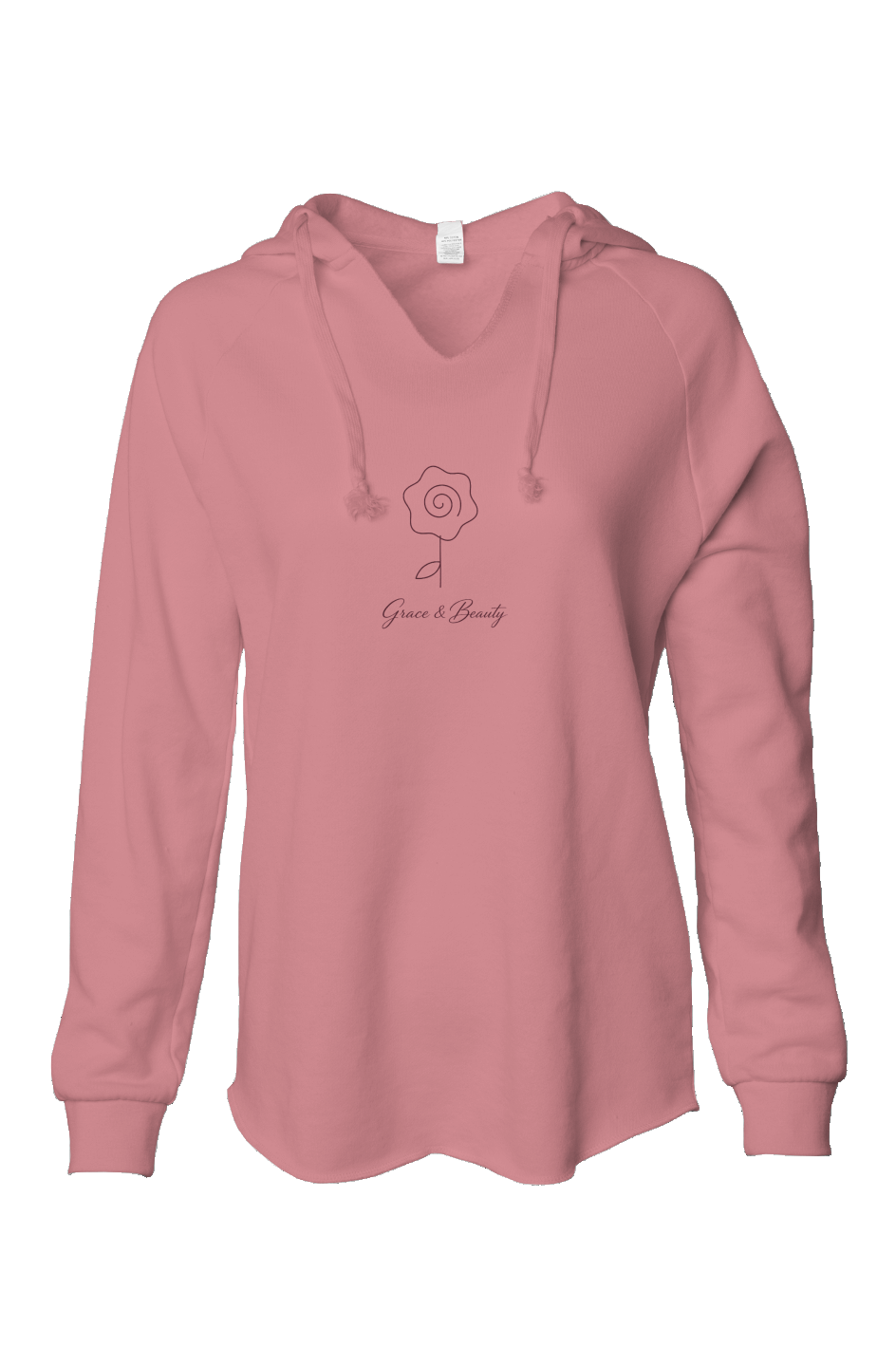 Grace and Beauty Womens Lightweight Wash Hooded Sweatshirt