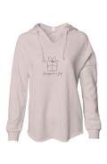 Wrapped In Joy Womens Lightweight Wash Hooded Sweatshirt