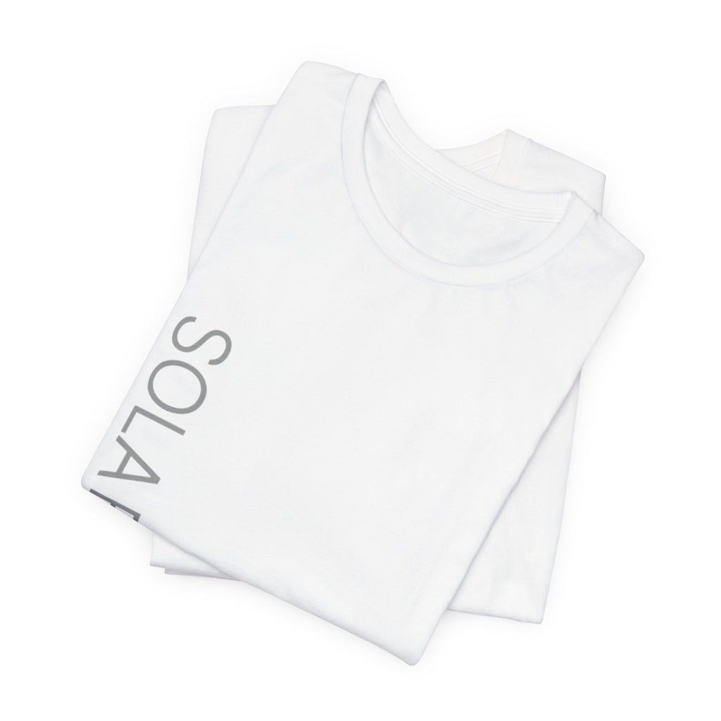 Sola Fide — Vertical Logo Tee | Faith Alone