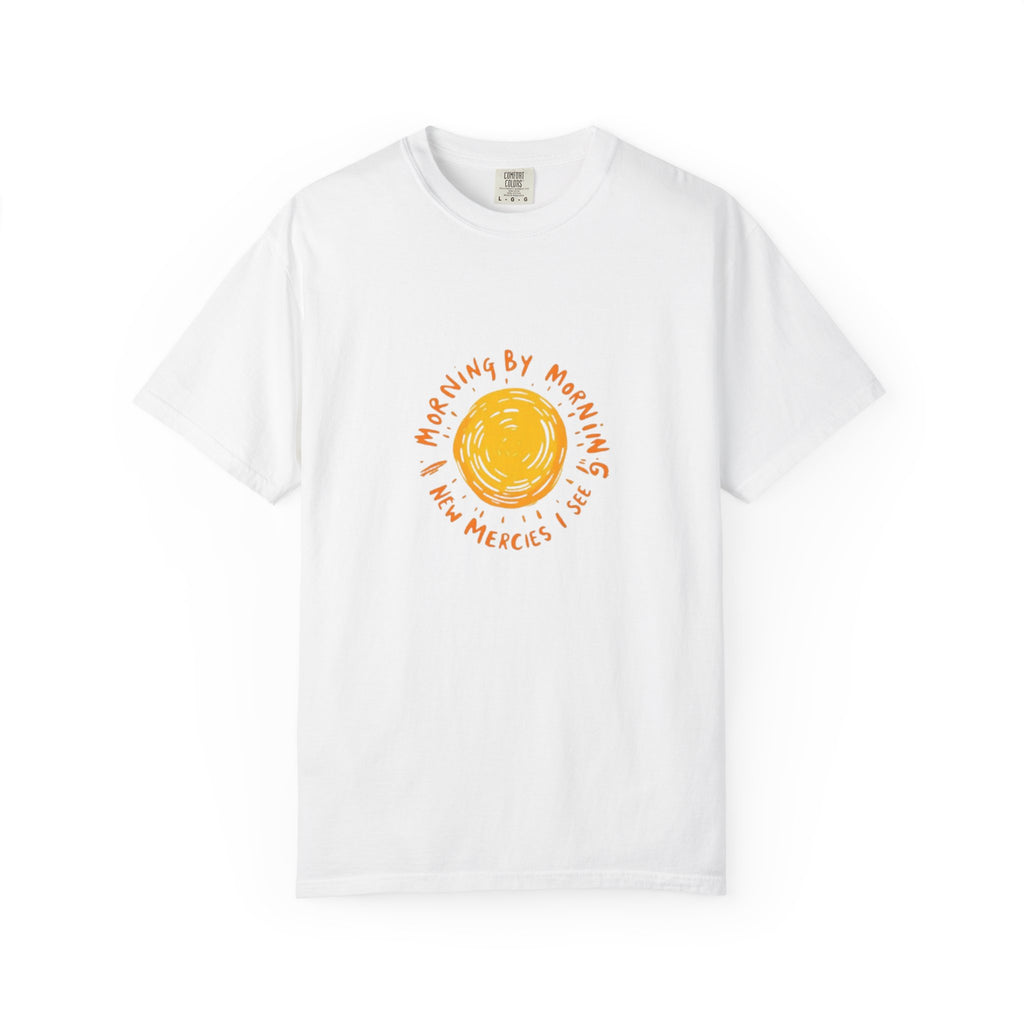 Morning by Morning New Mercies Christian T-Shirt - Lamentations 3:23 Comfort Colors Tee