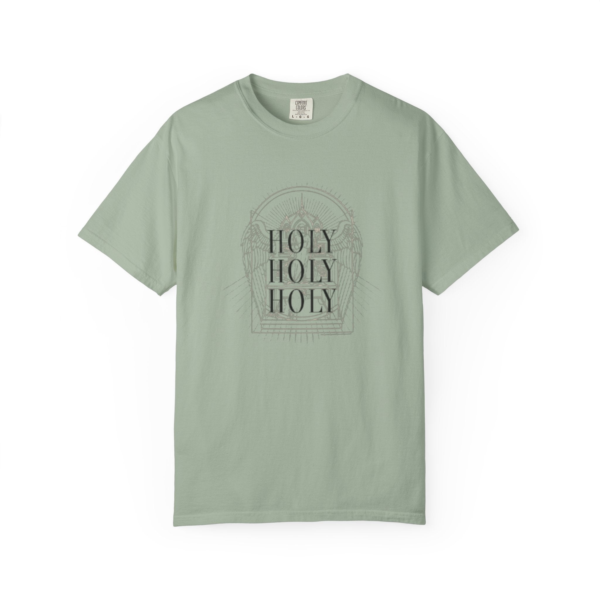 Holy Holy Holy T-Shirt — Gothic Stained-Glass Faith Tee