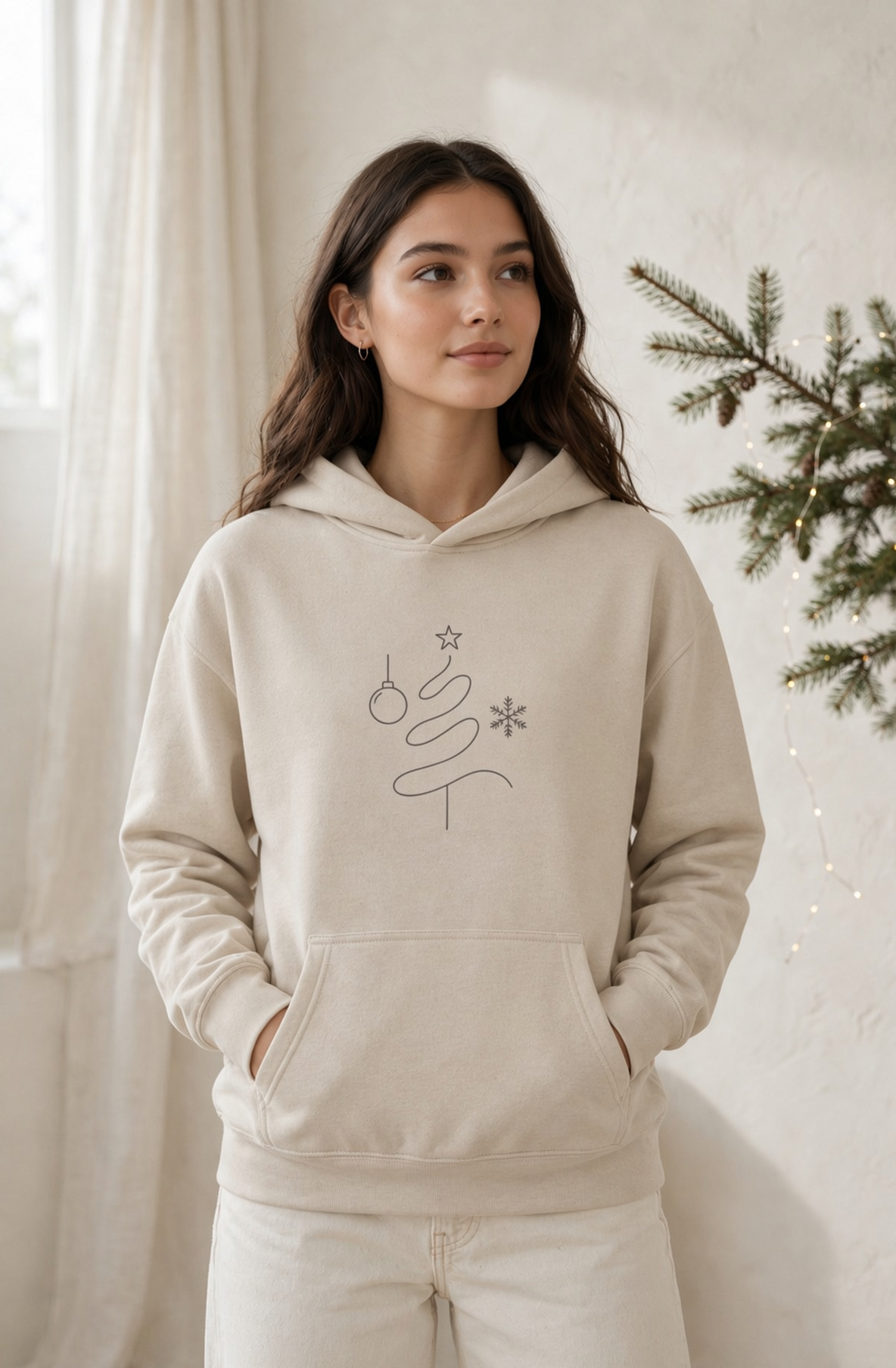 Wrapped in Joy | Women's Lightweight Wave Wash Hoodie