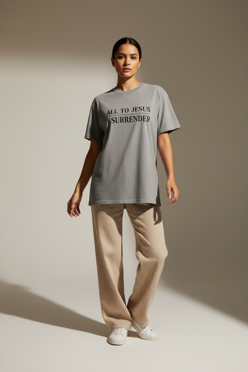 All To Jesus I Surrender - Female Vogue Mockup