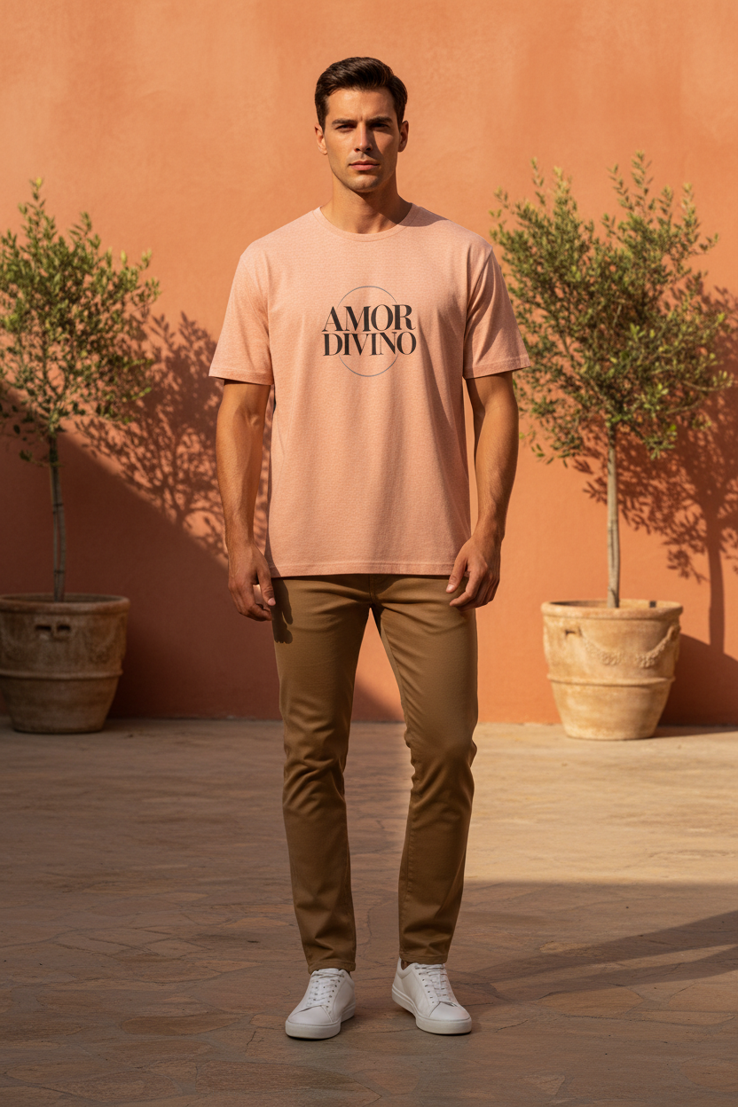 AMOR DIVINO Peach - Male GQ Mockup