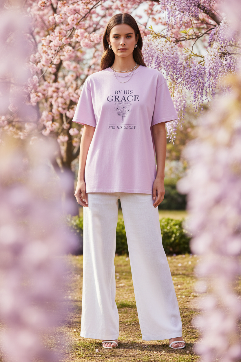 By His Grace For His Glory - Female Vogue Mockup