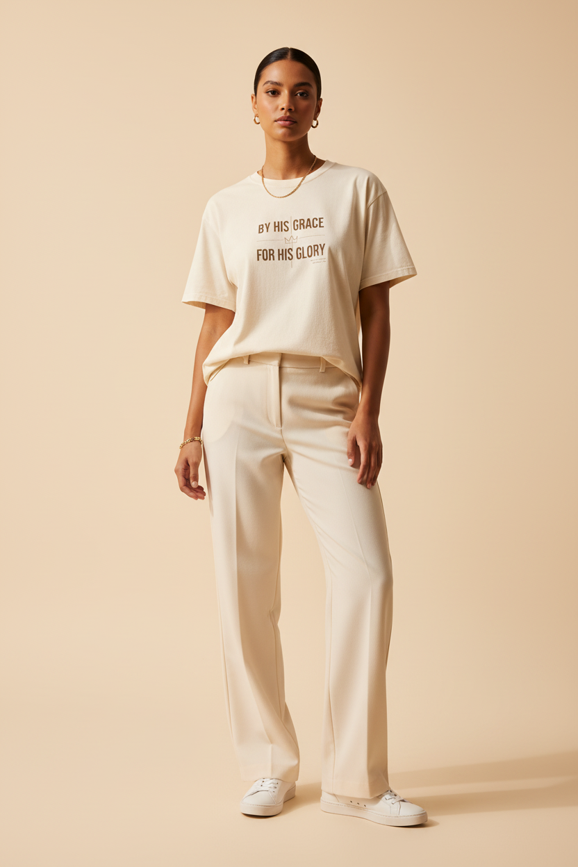 By His Grace For His Glory - Female Vogue Mockup