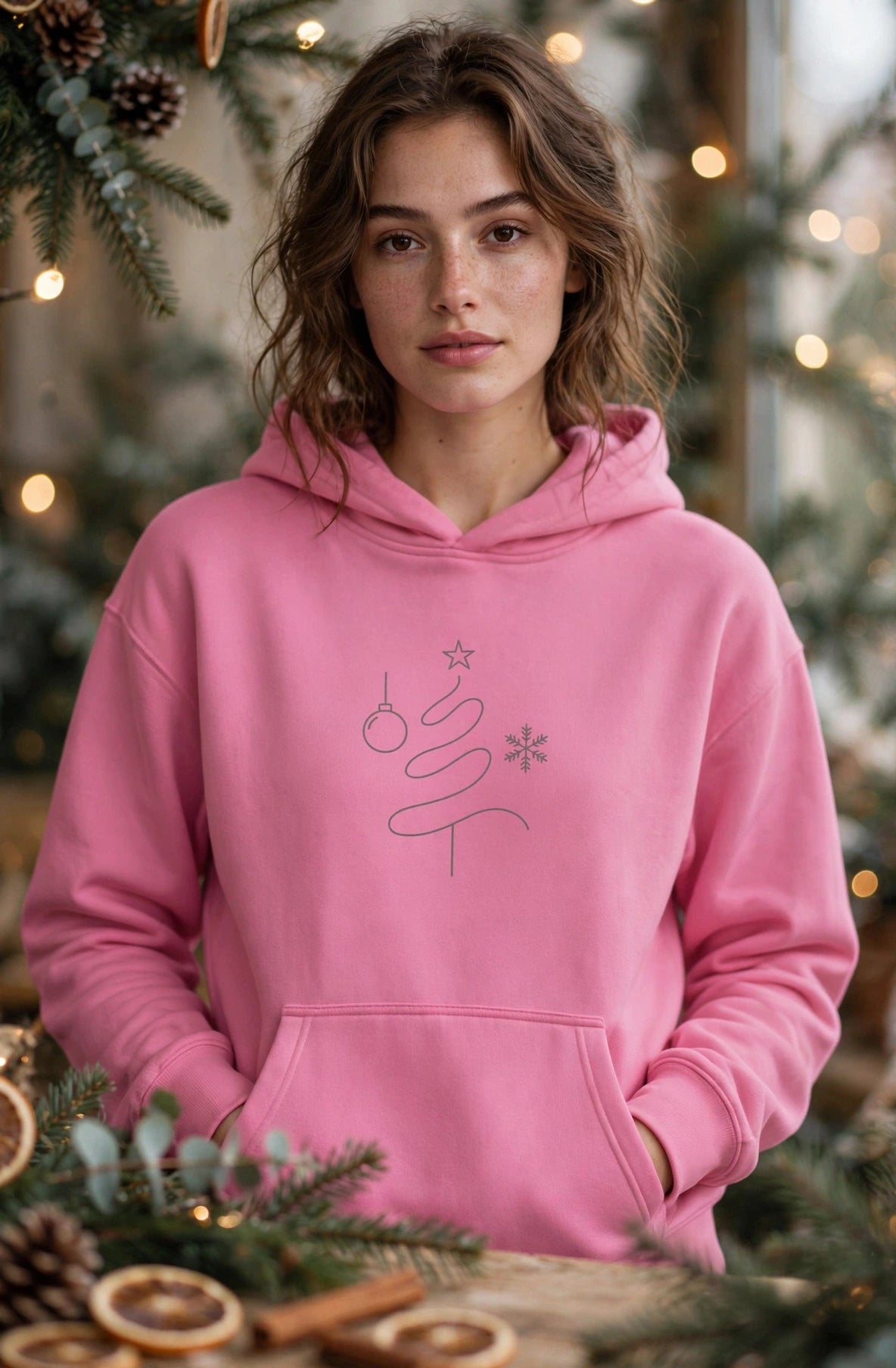 Wrapped in Joy | Women's Lightweight Wave Wash Hoodie