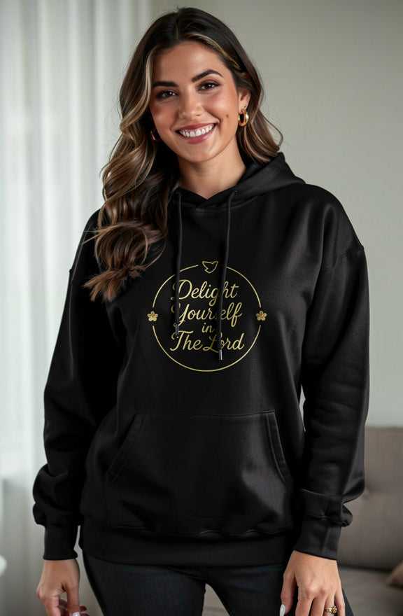 Delight Yourself in the Lord Christian Hoodie - Psalm 37:4 Apparel