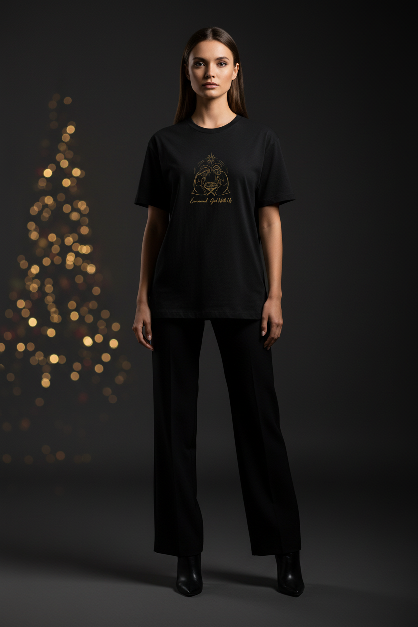 Emmanuel God With Us - Female Vogue Christmas Mockup