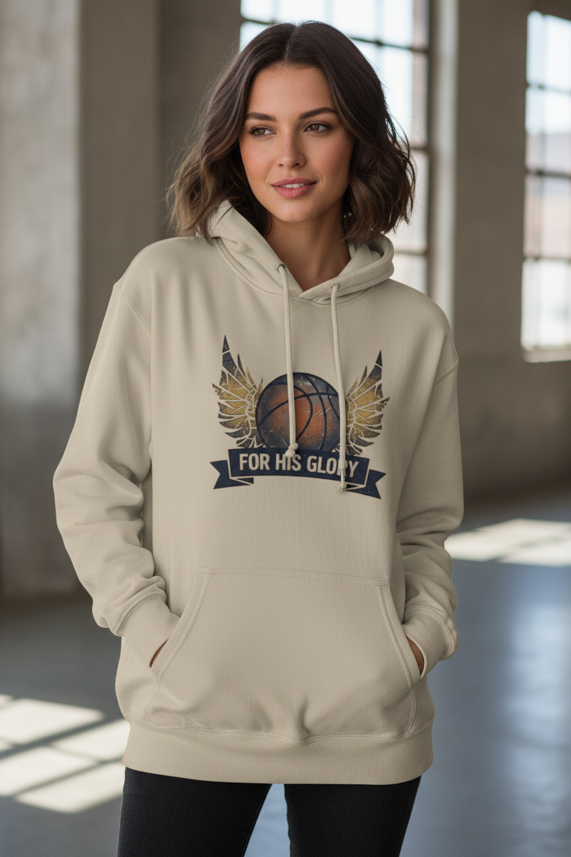 For His Glory Hoodie — Photorealistic Female Mockup