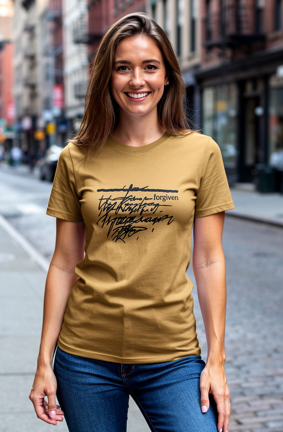 Forgiven — Men's Staple Faded Tee | Black Graphic