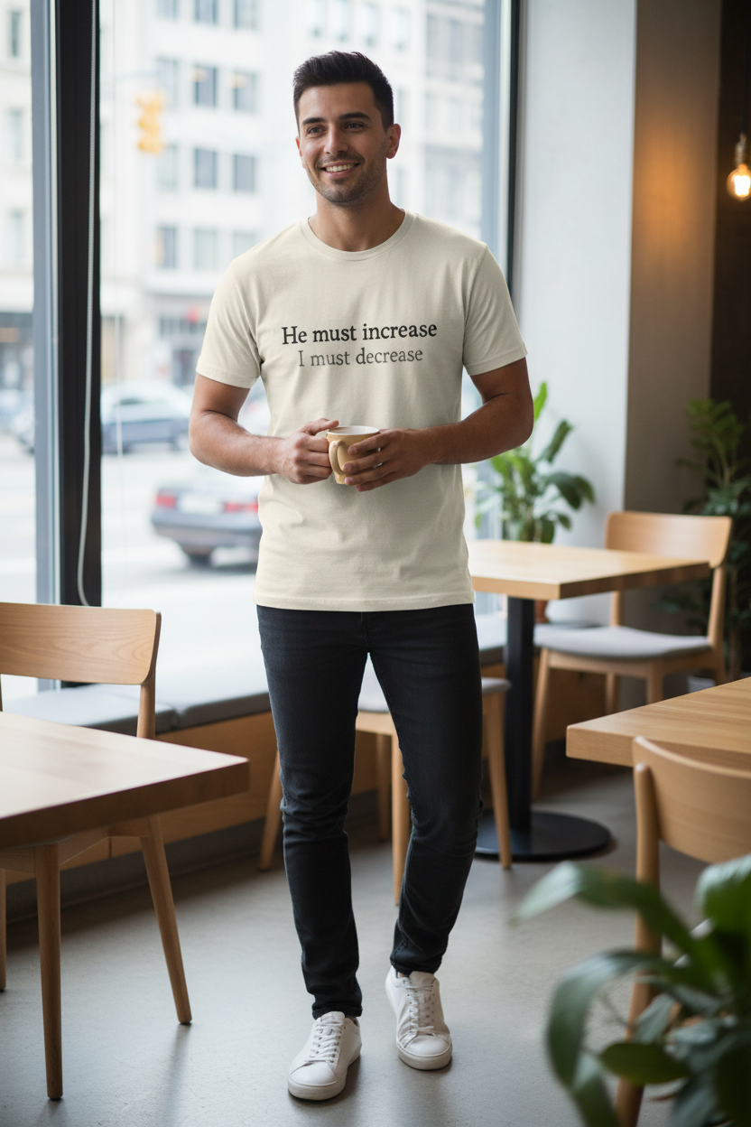 He Must Increase — Light Cotton Tee