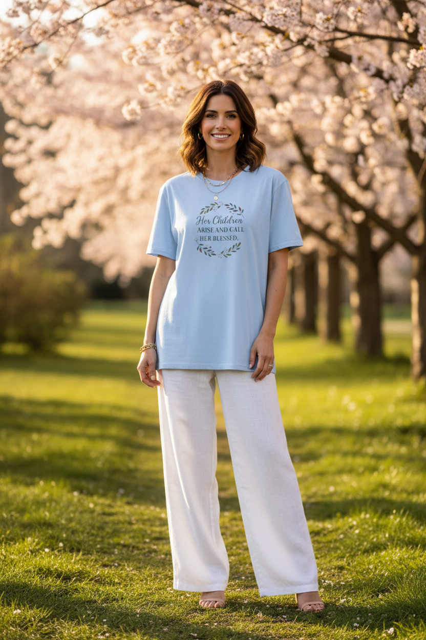 Her Children Arise and Call Her Blessed - Female Vogue Mockup