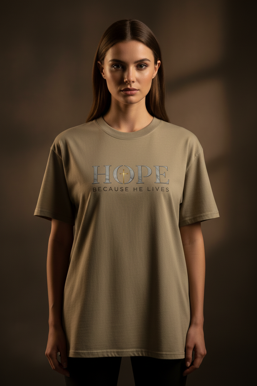Hope Because He Lives — Ultra Luxury Female Mockup