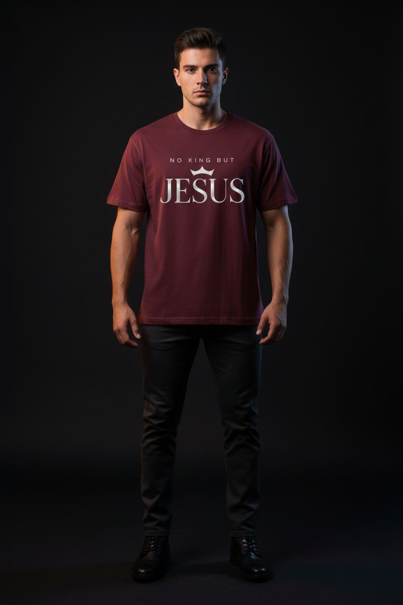 No King But Jesus - Male GQ Mockup