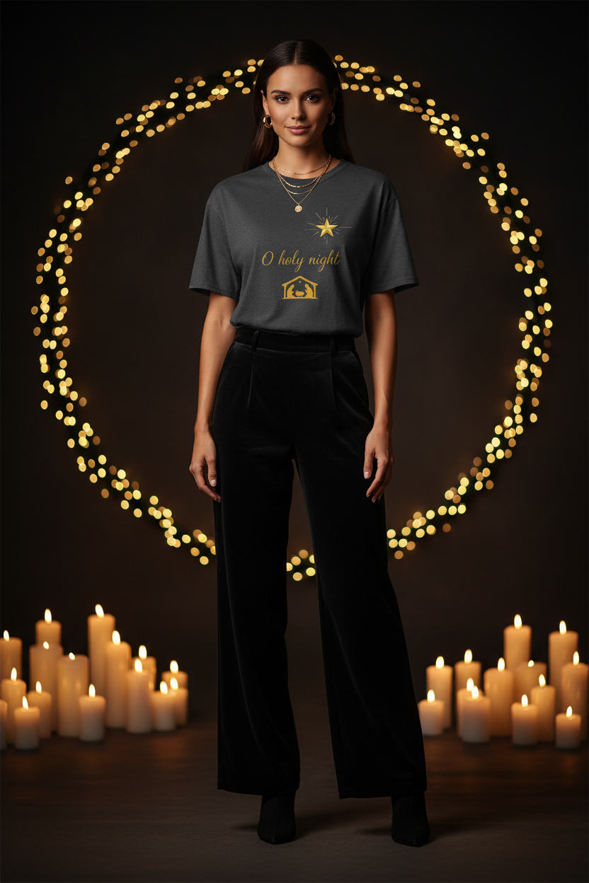 O Holy Night - Female Vogue Christmas Mockup