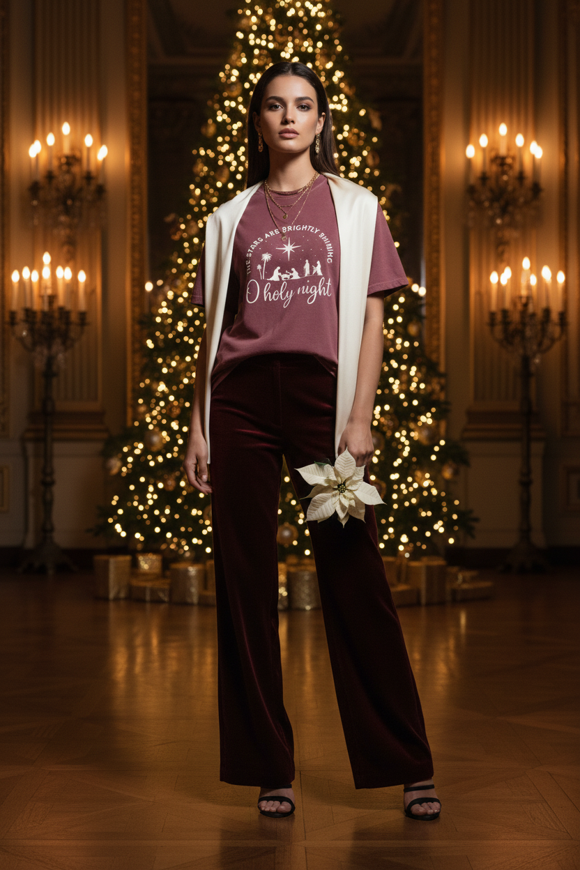 O Holy Night - Luxury Vogue Paris Christmas Mockup