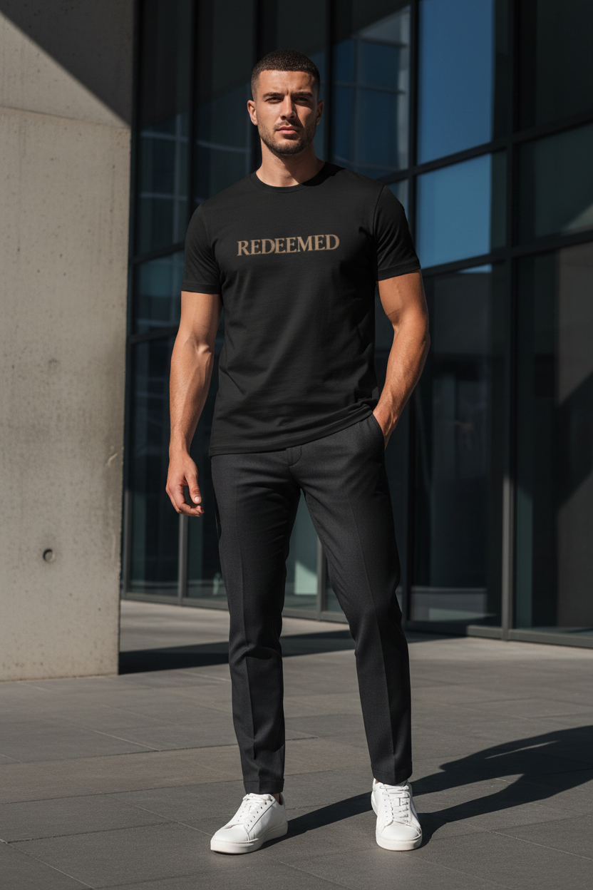 Redeemed Black Tee — GQ Style Full Editorial