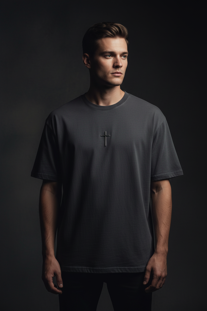 Silvercross Staple Faded Tee — Ultra Luxury Male Mockup