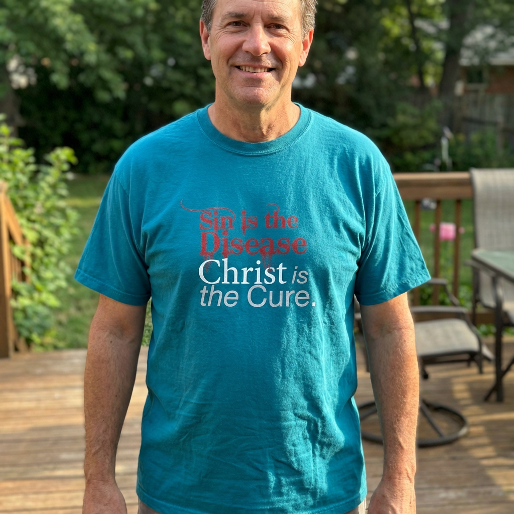 Sin is the Disease Jesus is the Cure Christian T-Shirt - Gospel Truth Tee