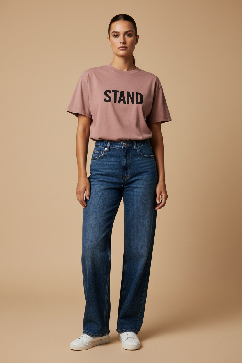 STAND Tee - Female Vogue Mockup