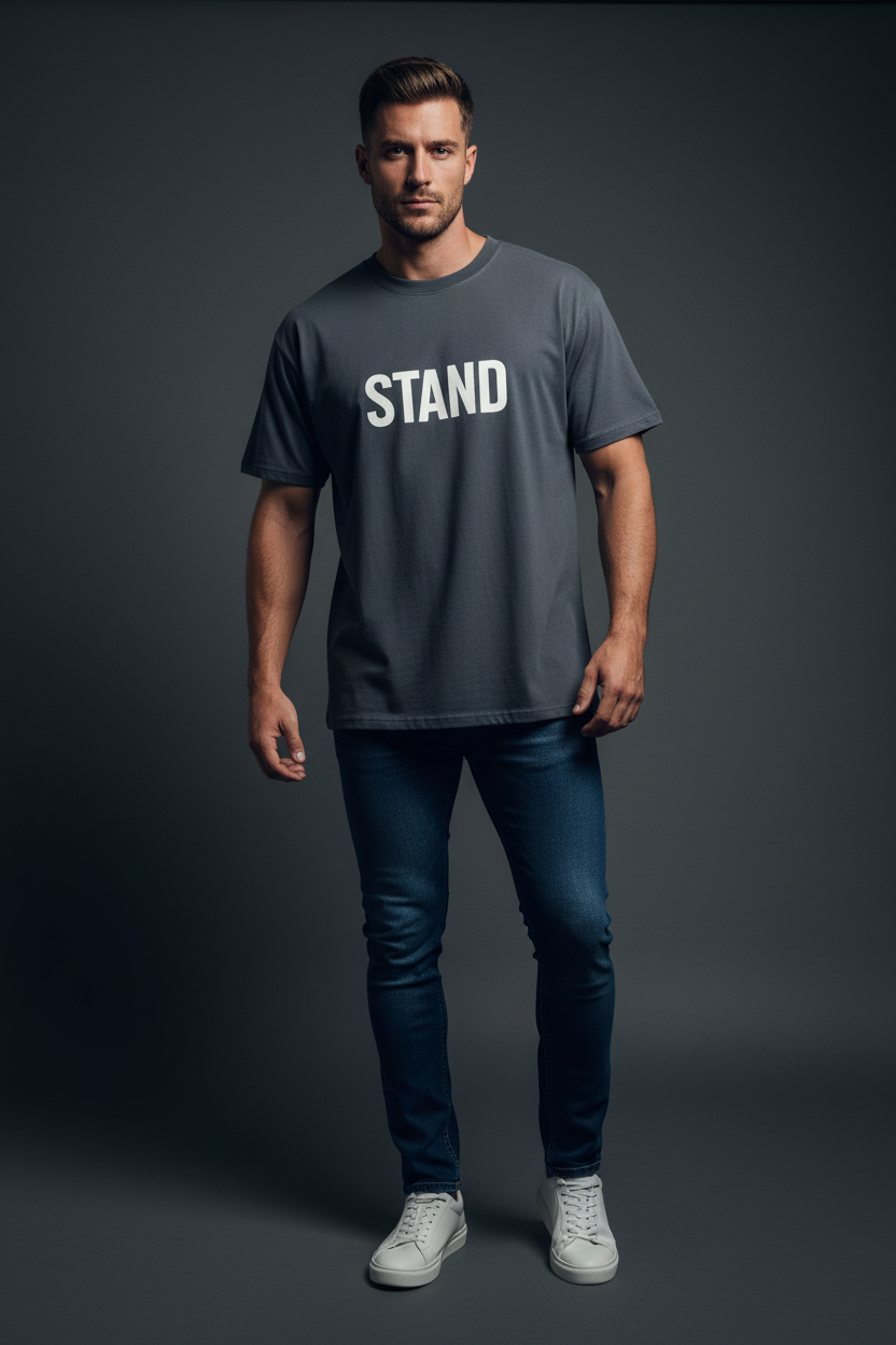 STAND Tee GQ Mockup