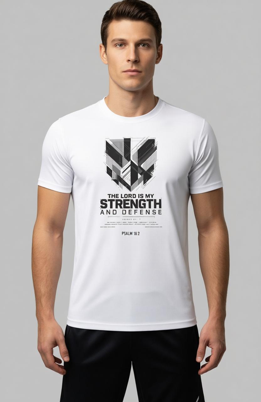 My Strength and My Defense — USA-Made 100% Cotton Tee - 4HG - For His Glory