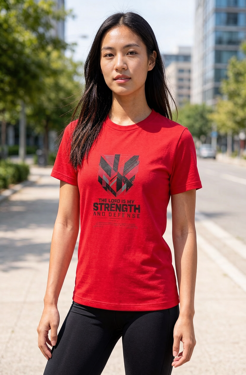 My Strength and My Defense — USA-Made 100% Cotton Tee - 4HG - For His Glory